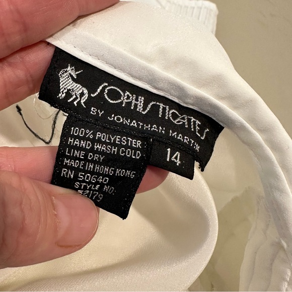 Vintage Pintuck Button Back Long Puff Sleeve Peter Pan Collar Blouse Women’s 14 - Picture 7 of 7